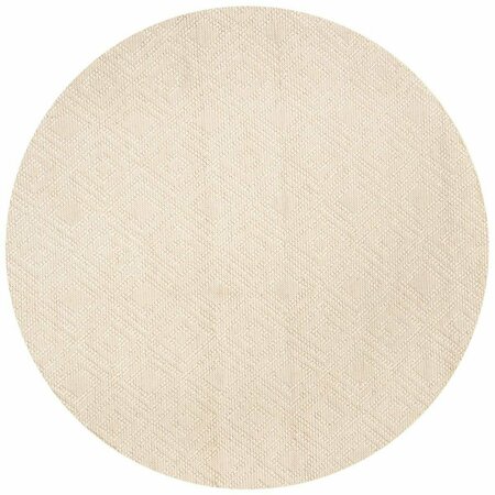 SAFAVIEH 4 x 4 ft. Vermont Handmade Round Wool & Cotton Rug Ivory VRM212A-4R